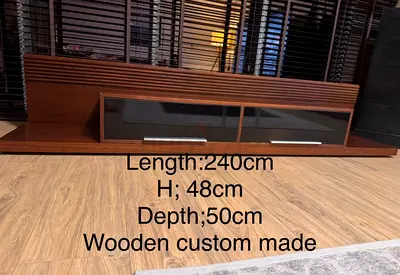 Custom Wooden Low TV Console / Entertainment Unit - 240cm