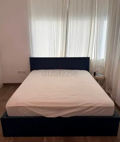 Ikea king size bed with mattress and storage drawers