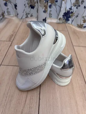 Women’s White Slip-On Sneakers – Size 38