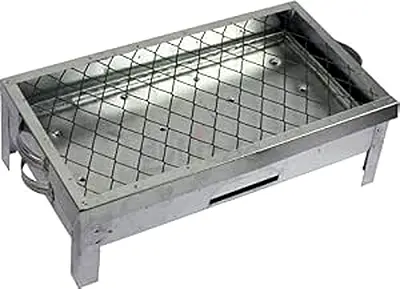 Portable Charcoal BBQ Grill - Stainless Steel, Foldable Legs- with chairs and all set