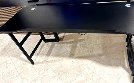 NKX Gaming / Computer Desk 160cm – Carbon-Fibre Texture Top, Steel Frame
