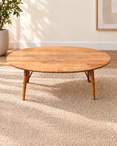 West Elm Coffee Table – Raw Mango Wood