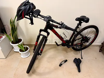 Used Mountain Bike - Hardtail 26 with Helmet and Kickstand including two seats, sport and comfy one