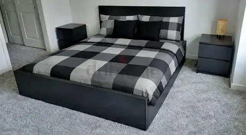 Ikea Queen size bed with mattress and storage drawers