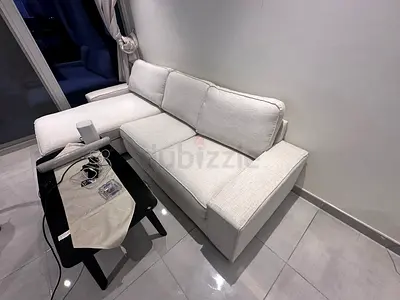 Ikea kivik L shape sofa beige