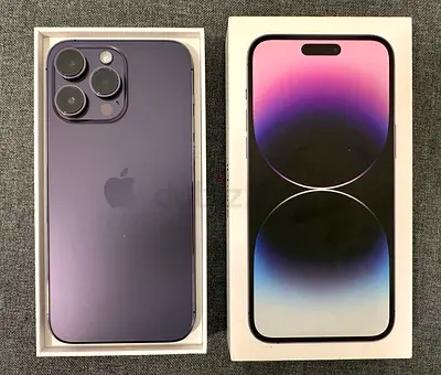 iPhone 14 Pro Max (Deep Purple) -  battery 78%, mutiple cases, orginal charging cable, full box