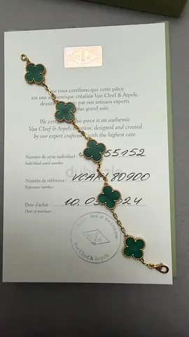 Van Cleef & Arpels Malachite Bracelet