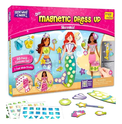 Magnetic Dress Up Mermaid DIY — 30-Piece Costume Set, 2ft Play Studio