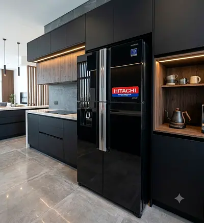 Hitachi 4-Door Side-by-Side Fridge Freezer – Latest Model