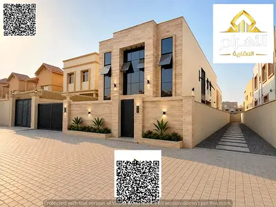 New villa on a corner lot with a roof terrace, prime location near Sheikh Ammar Street and Al-Talla