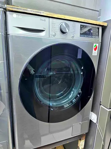 LG Front Load Washer (Combo) - Grey, Good Condition