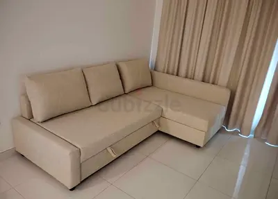 Excellent condition IKEA L shap sofa bed under storage