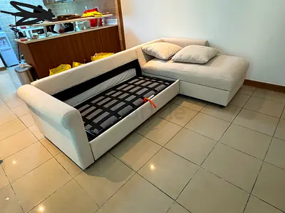Ikea gronlid L shape sofa bed with mattress
