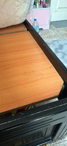 Wooden Bed Frame Base with Storage Slats - Good Condition