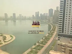 3BR apartment in Al Majaz 3, Sharjah, with free AC, master & maid rooms, 4 bathrooms, balcony, parki