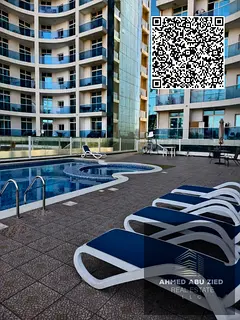 Spacious 2BR in Oasis Towers, master room, 2 baths, balcony, large hall, central AC, gym, pool & par