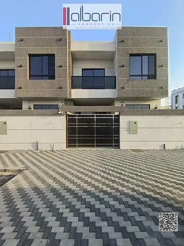 For rent in Ajman, Al Helio area: Brand-new townhouse (first occupancy) featuring 5 master bedrooms.