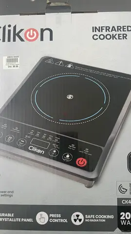 Clikon Single Burner Infrared Cooker - Portable Induction-Style Cooktop
