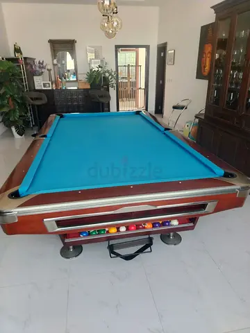 Billiard Table with Cues and Ball Set