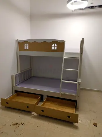 Kids Bunker Bed Wooden With Storage Drawer