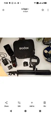 Godox V860II C Flash Kit + Godox X1T Trigger + Softbox Grid & Stand