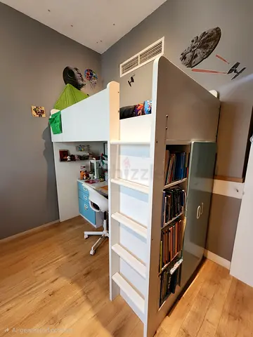 IKEA SMASTAG bulk bed with built-in Desk, shelves and wardrobe.