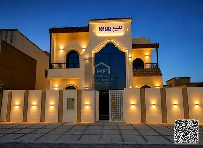 🔥 فرصة ممتازة! فيلا فاخرة واجهة حجر للبيع في الياسمين – من المالك مباشرة 🔥  📍 الموقع: عجمان – الياسمين (موقع مميز على شارعين وسكة: شارع أمامي وشارع