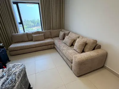 Modern Design of the brand new L shape beige color available