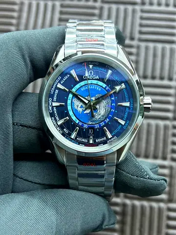 OMEGA Seamaster Worldtimer – Blue Dial Luxury Automatic Watch 🌍⌚