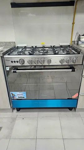 Super General Stainless Steel Gas Cooker with Oven - 5 Burners 90x60