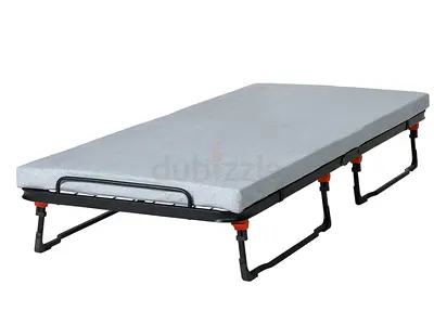 Foldable Guest Bed / Foldable Single Rollaway Bed with Mattress