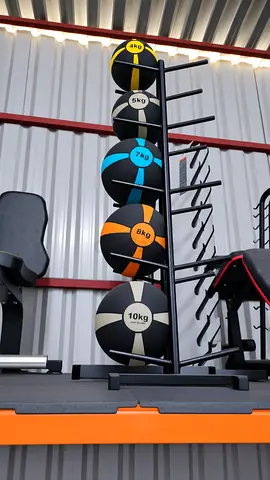 Set of Wall Balls / Medicine Balls (4kg - 10kg) with Rack