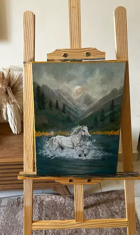 : Hand-painted acrylic painting on canvas -    30×40cm🎨