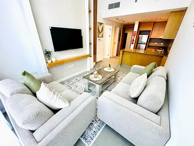 VIP 1 Bedroom Apartment for Rent in Al Mamsha, New Muwaileh, First Tenant with Luxury Furnishing, Pool, Free Parking and Easy Dubai Access