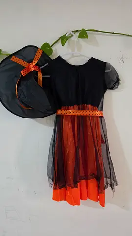 Girls Halloween Witch Costume with Hat - Size Small/Child