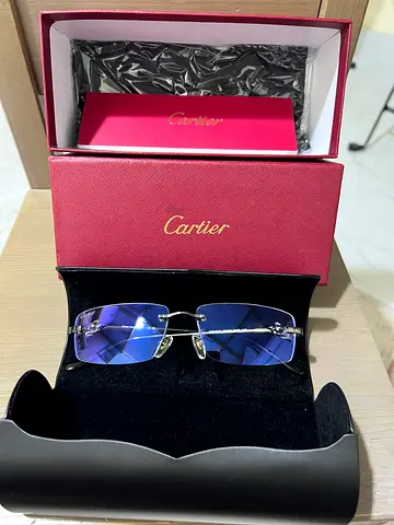 Cartier panthere Rimless Glasses with Original Box