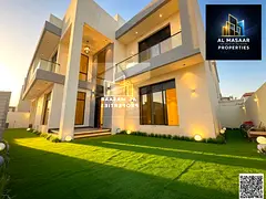 A luxurious villa featuring a 5,000 sq. ft. plot and a 6,705 sq. ft. built-up area. It includes 7 ma