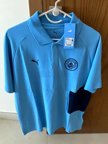Puma Manchester City Light Blue Polo Shirt - Brand New with Tags