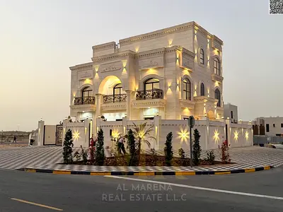 Luxury villa for sale in Al Zahia | Corner plot | 7 master bedrooms | Large setback | Built-up area 5,400 sq ft