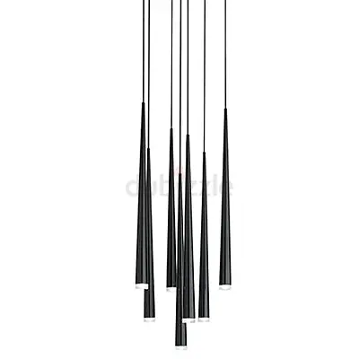 Modern Black Multi-Pendant Cone Pendant Light - 6 Lights