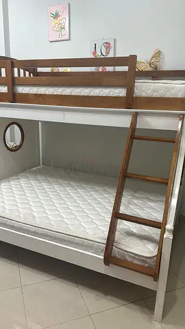 Children bunk bed with 2 matress