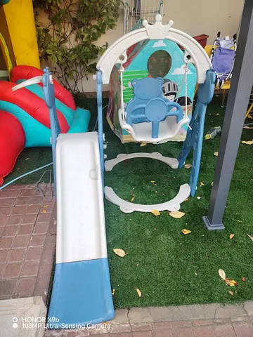 Kids swing seat with slide - used, good condition