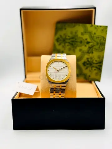 Gucci Two-Tone Luxury Watch – Elegant White Dial
