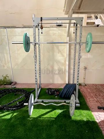 Home Power Rack with Olympic Barbell and Plates