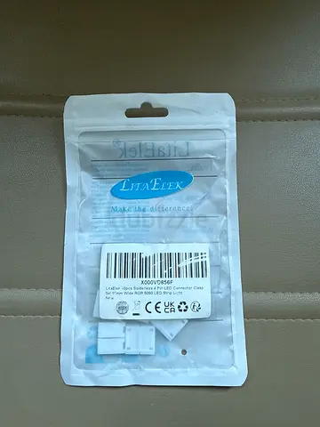 LitaElek 10pcs Solderless 4 Pin LED Connector Clasp for 10mm Wide RGB 5050 Strip Light - NEW