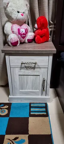 Small bedside cabinet / nightstand in light wood finish
