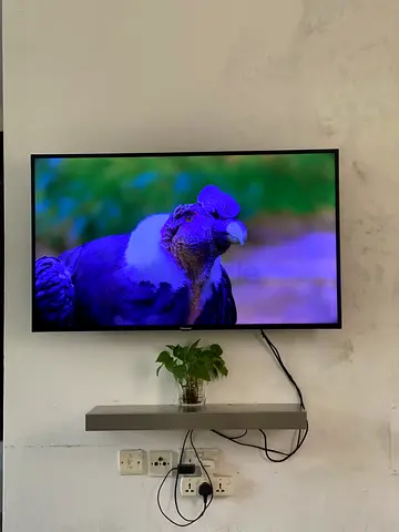 hisense 48-inch LED TV mounted on wall - good working condition