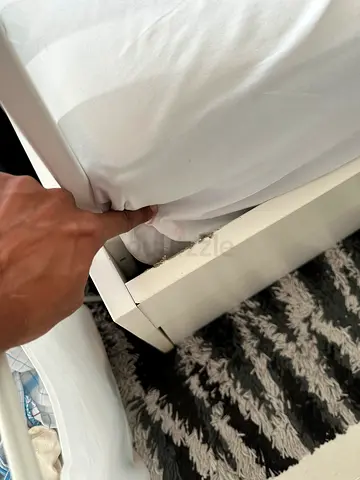 IKEA BRIMNES Queen Bed Set with Mattress, Storage & Side Table
