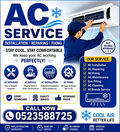 AC Installation, Repair & Maintenance Service – Cool Air (Call 0523588725)