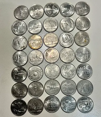 USA Commemorative Washington Quarter Collection (old antique coins)